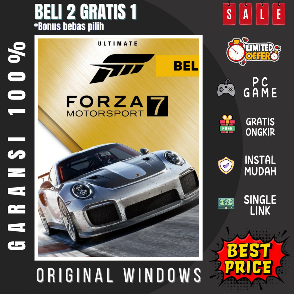 FORZA MOTORSPORT 7 ULTIMATE EDITION - GAME PC - GAME LAPTOP - PC GAMES - BELI 2 GRATIS 1 - ORIGINAL 
