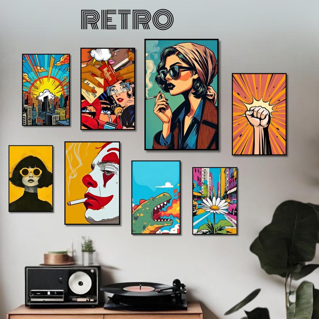 

Poster Retro Aesthetic MDF 6MM-FREE STICKER - Model Terbaru
