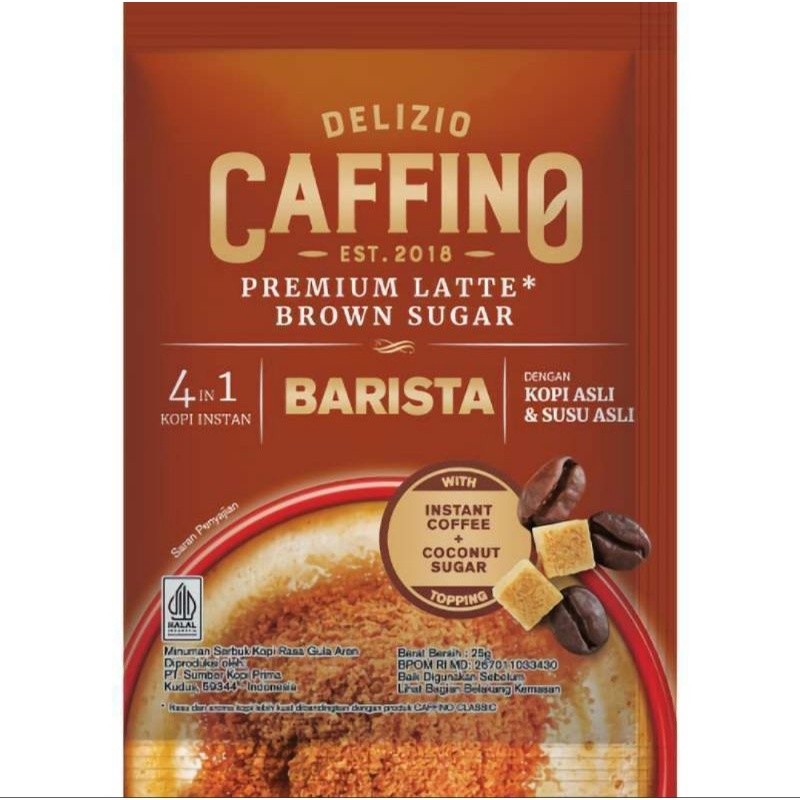 

Caffino Premium Latte Brown Sugar Renceng isi 10 Sachet x 25g