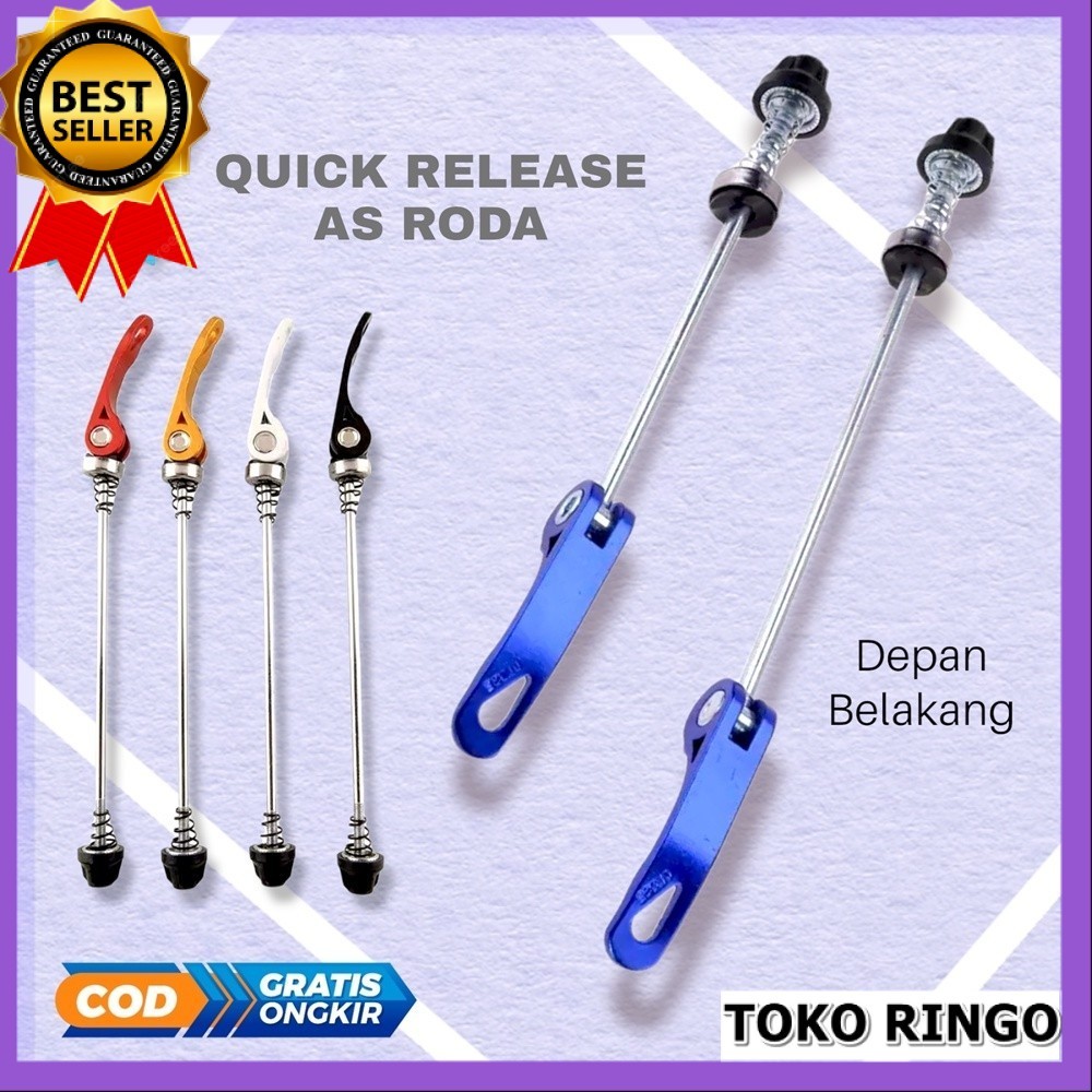 as quick release sepeda skewer qr hub freehub ban baut clamp axle roda depan belakang mtb lipat road