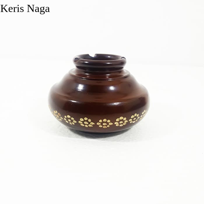 Asbak Rokok Unik Kayu Jati Ukir Model Gentong Genuk LSF9