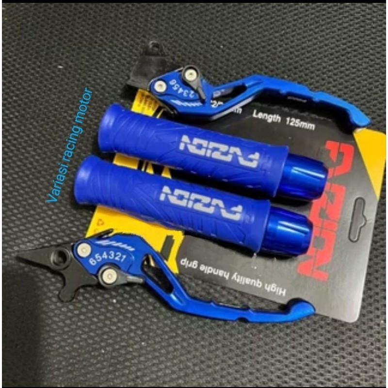 Paket Handgrip murah Jalu stang cnc + handle stelan cnc Mio Vario Beat RK king Vixion aerox PCX adv 