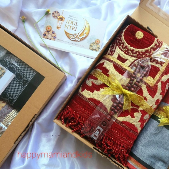 

Set sajadah / Hampers sarung / kado lebaran muslim - Merah