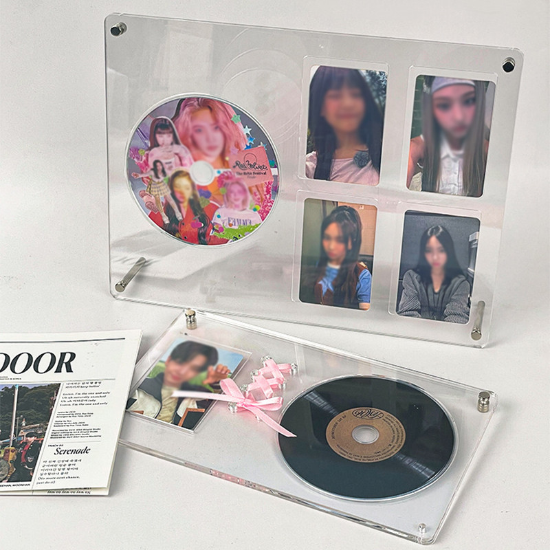 Ins Cd Picture Display Stand Frame Poster Holder Transparent Acrylic Photo Frame Idol Postcards Prot