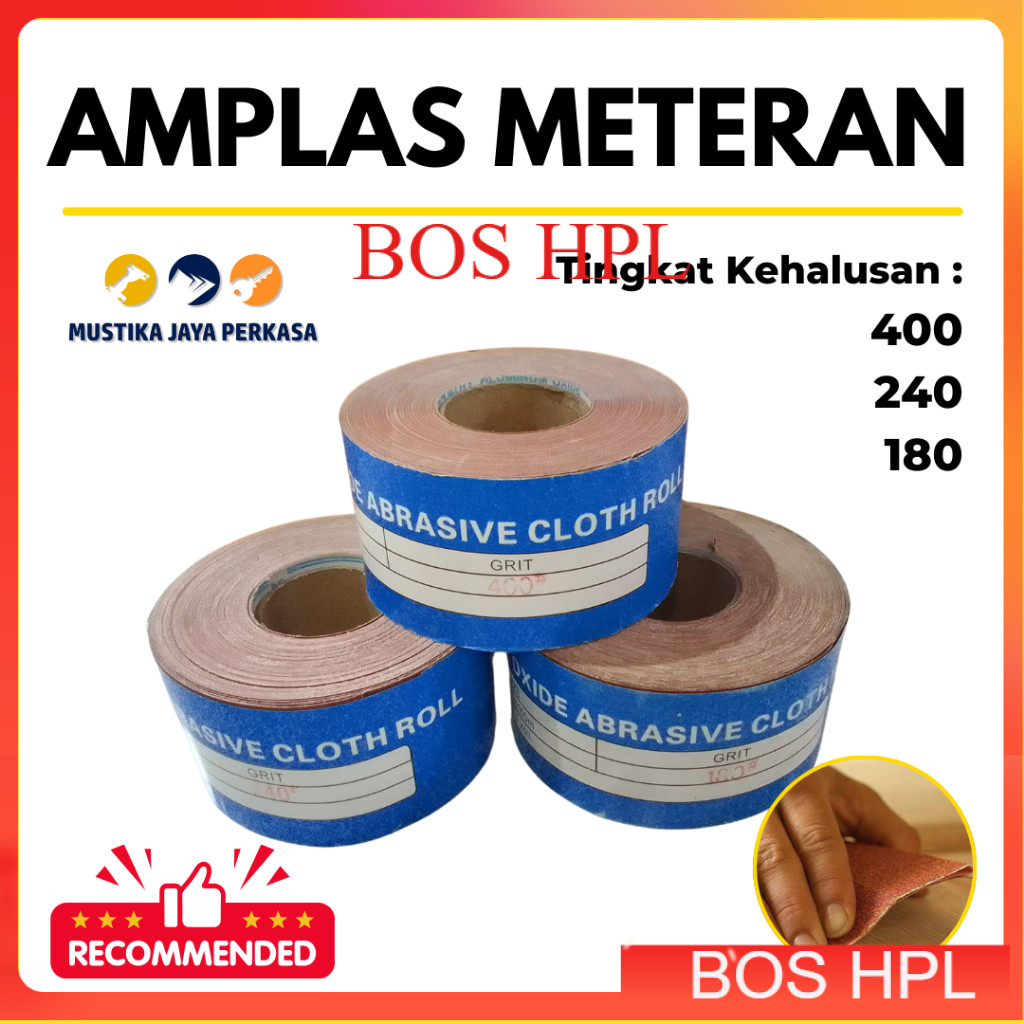 Amplas Meteran (Tingkat Kehalusan180 240 400) Untuk Kayu
