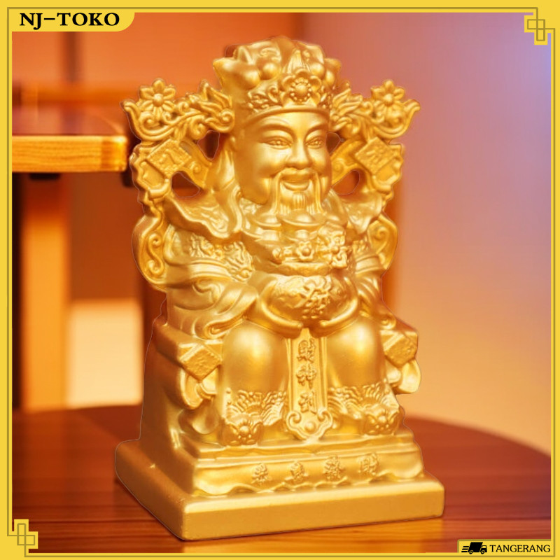 Pajangan Dewa Rezeki Patung Chai Sen Ye Caisen Bahan Logam Pajangan Caisen Patung Dewa Rezeki / Patu