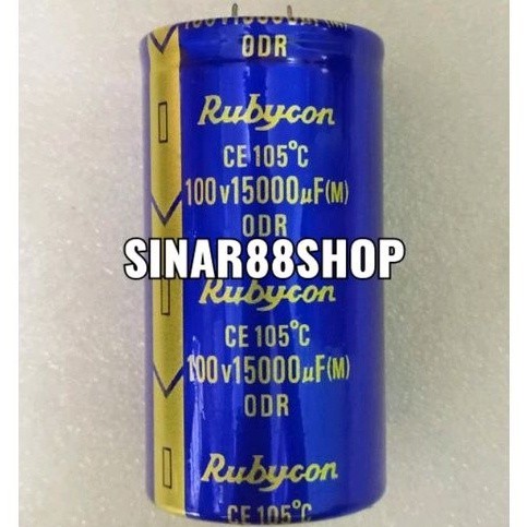 RUBYCON BIRU METALIK ECO ELCO CAPASITOR 15000UF/100V 15000UF 100V 15.000UF/100V 15.000UF 15K 15000 1