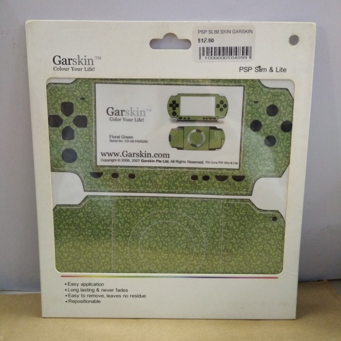 Garskin Vinyl Sticker Stiker PSP Slim 2000 3000 - Floral Green