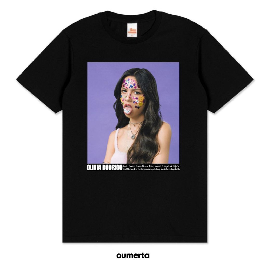 KAOS BAND OLIVIA RODRIGO - TSHIRT SOUR ALBUM