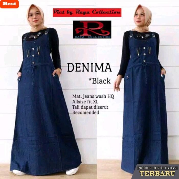 rok wanita kekinian Denima oferal rok jamsuit Levis dewasa polos Jeans Wanita Panjang - dark, alzise