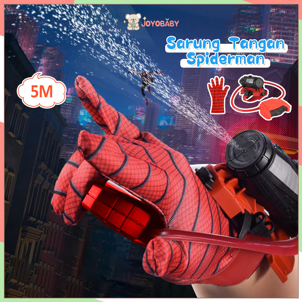 JOYOBABY  Mainan sarung tangan spiderman Pistol Air Mainan Spiderman shooter Tembak-Tembakan Air