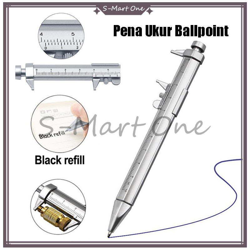 

Pena Ukur Ballpoint /Ballpoint Multifungsi Measuring Tool Scale Ruler/Pena Ukur Ballpoint Alat Ukur Multifungsi Penggaris Skala/Pulpen Jangka Sorong Pena /Measuring Tool