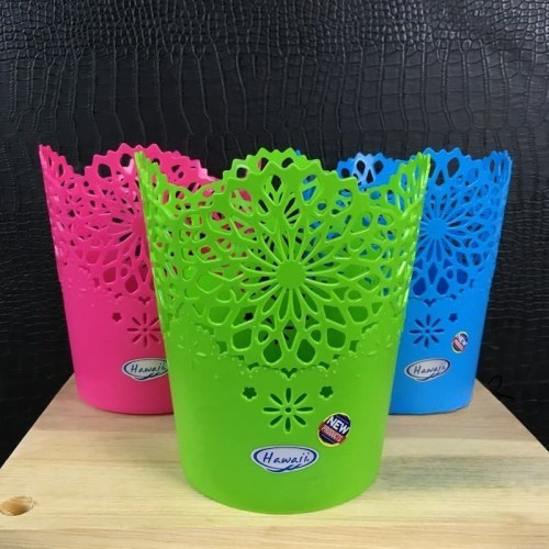 (HASANS FLORIST)Hawaii Keranjang Plastik / Keranjang Penyimpanan / Keranjang Serbaguna / Pot Keranja
