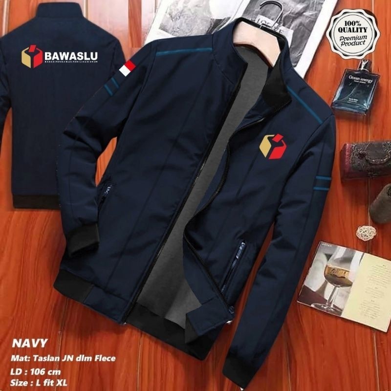 JAKET BORDIR BAWASLU JAKET CUSTOM BORDIR JAKET PEMILU 2024 JAKET BOMBER BORDIR