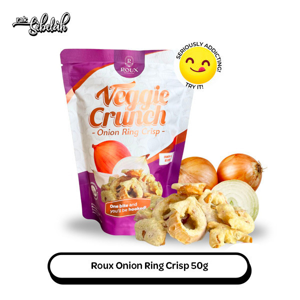 

Roux Veggie Onion Ring Crunch 50g Keripik Bawang Bombai Kering Healthy