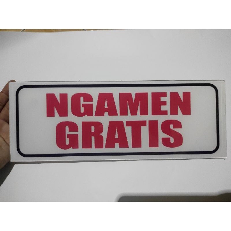 

Papan Akrilik Ngamen Gratis | Sign Board Acrylic | Akrilik Tinggal Tempel