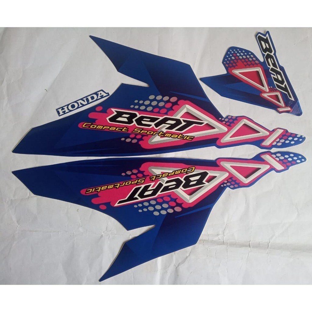 stiker striping ori motor honda BEAT karbu tahun 2011