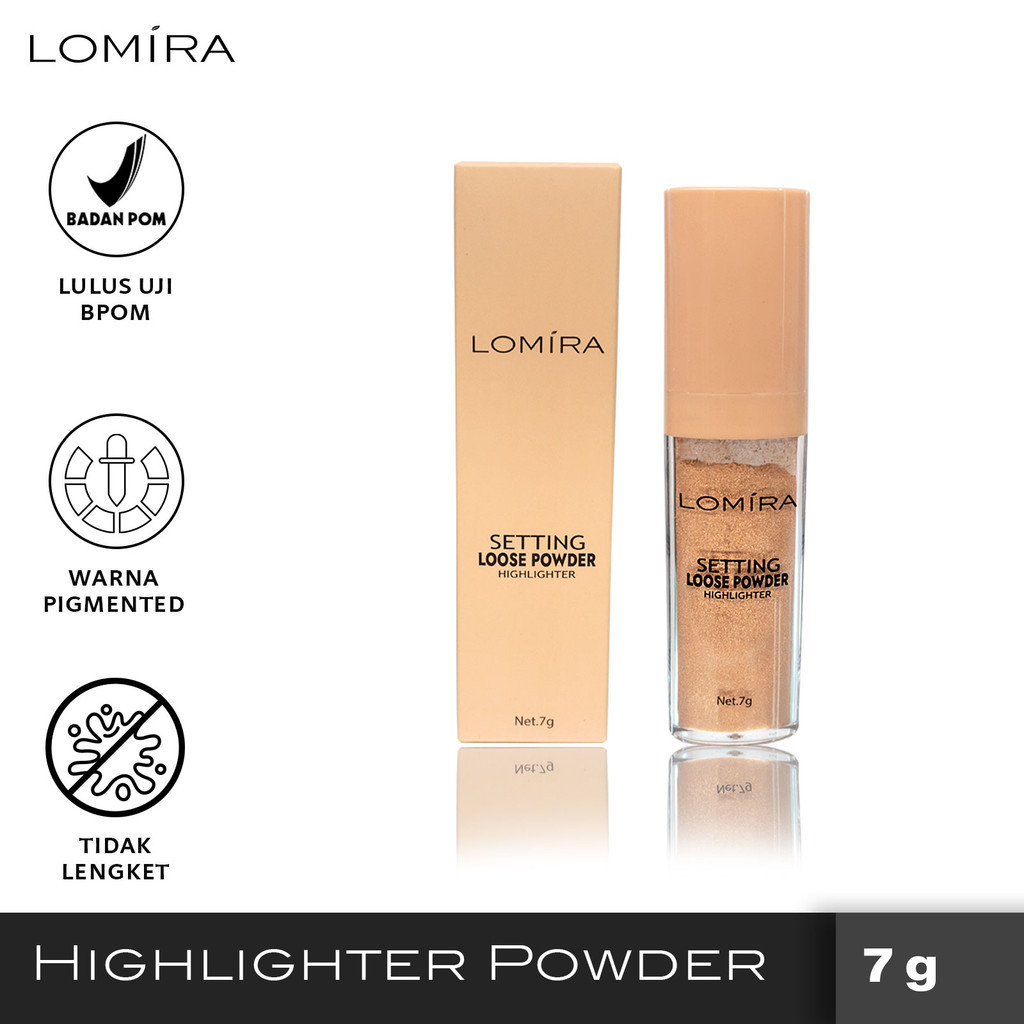 LOMIRA Setting Loose Powder BPOM 7 G Highlighter Make Up Glitter PP01