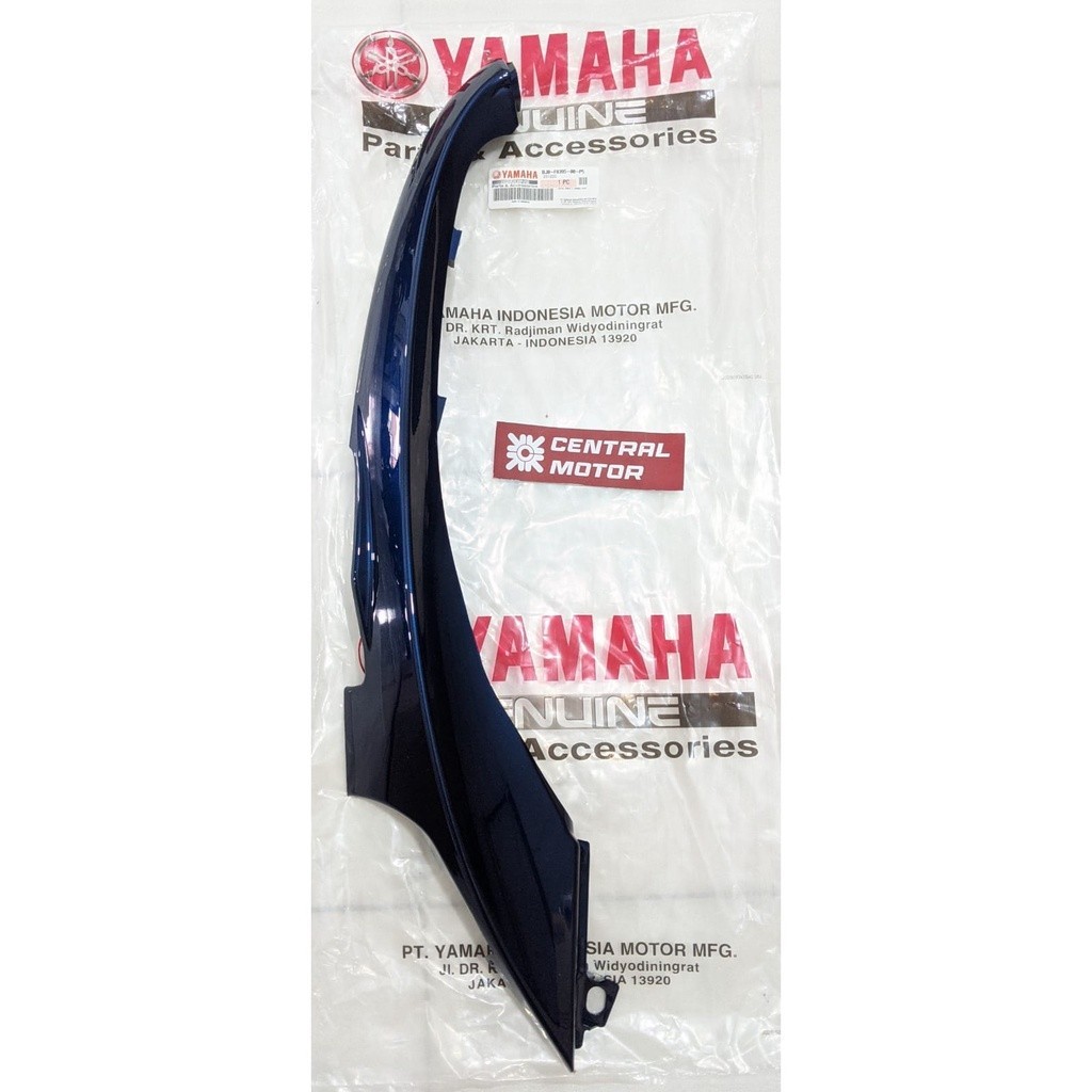 Sayap Cover Dek Bawah Fino FI 125 Biru Tua Metalik Glossy Original Yamaha BJ8-F837D-00-P5 BJ8-F8395-
