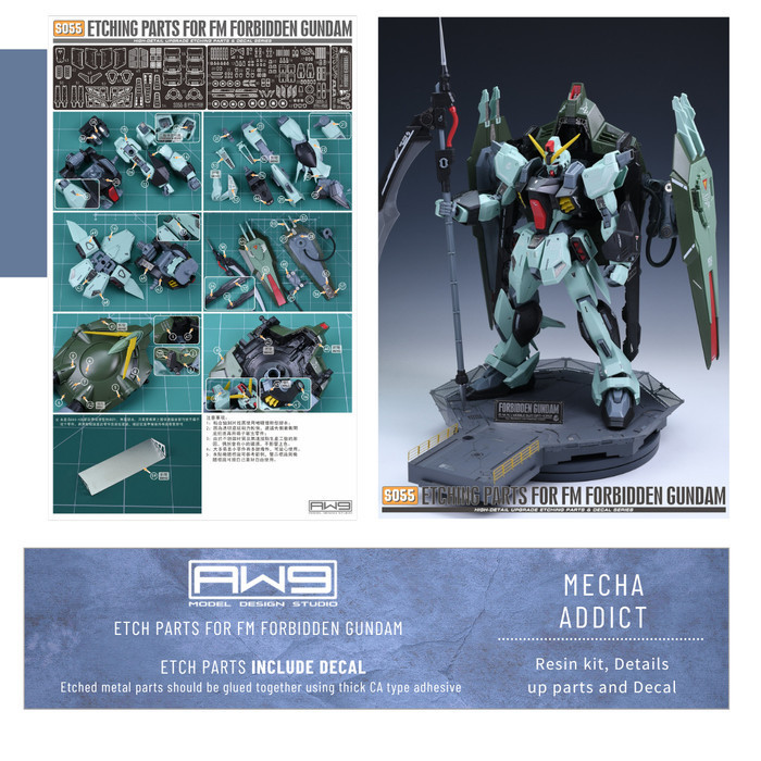 FM Forbidden Gundam Photo Etch MADWORKS AW9 Detail Up Metal Etched S55