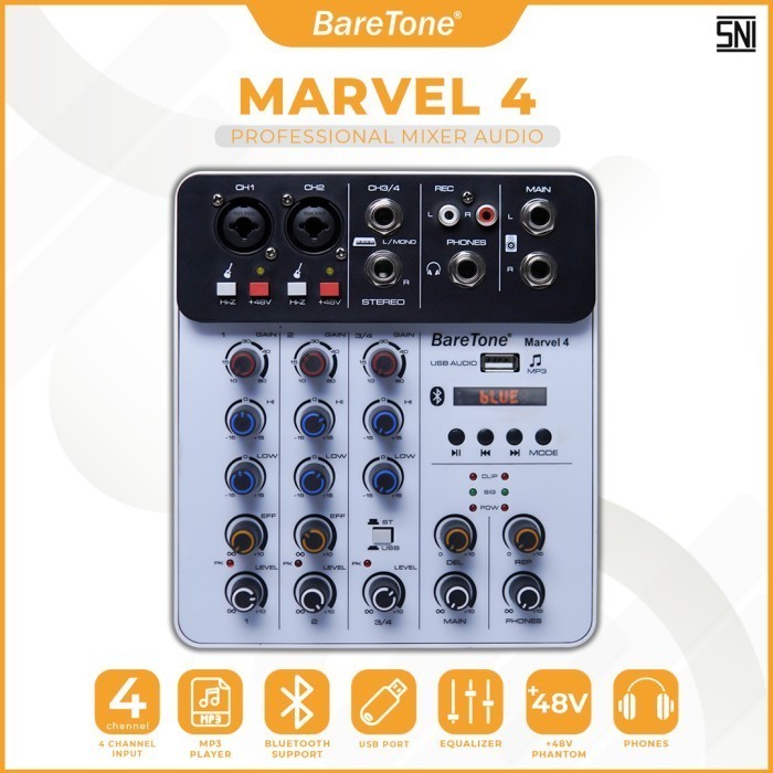 Agen Mixer Audio BareTone Max Marvel 4- Professional MIxer 4 ch