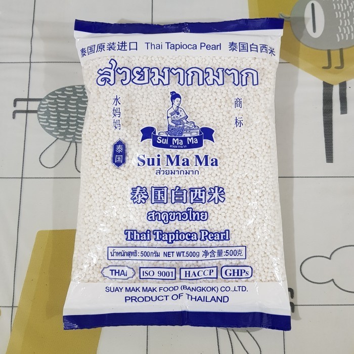 

泰国白西米Thai Tapioca Pearl Sagu Mutiara Thailand Mutiara Tapioka 500gr