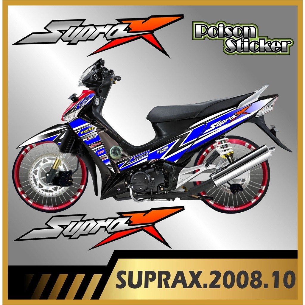 STRIPING SUPRA X 125 2008 STIKER SUPRA X 125 STICKER LIS LIST SUPRA X 125 2008 CODE 10
