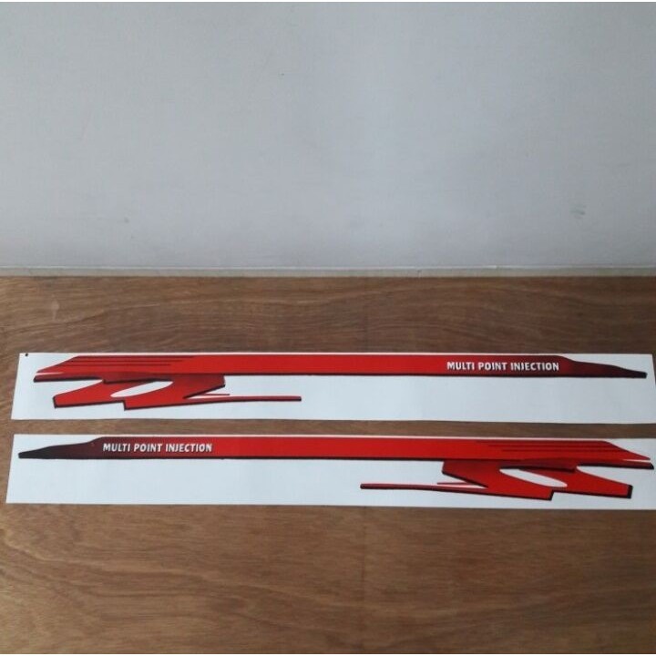 stiker sticker bak mobil mitsubhisi t120ss injeksi