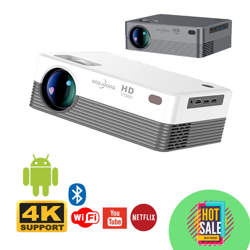 Decos Projector Android Proyektor Android 4k Wifi Bluetooth Proyektor mini Android
