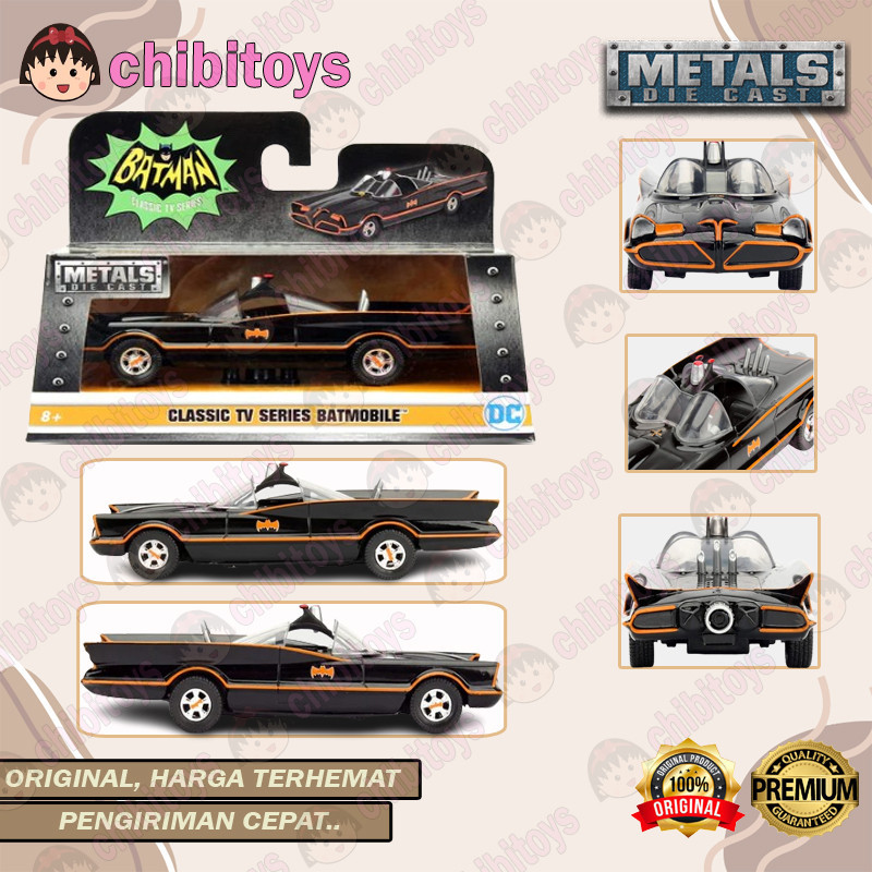 JADA BATMAN CLASSIC TV SERIES BATMOBILE - SKALA 1:32 ARKHAM V SUPERMAN TUMBLER METALS DIECAST