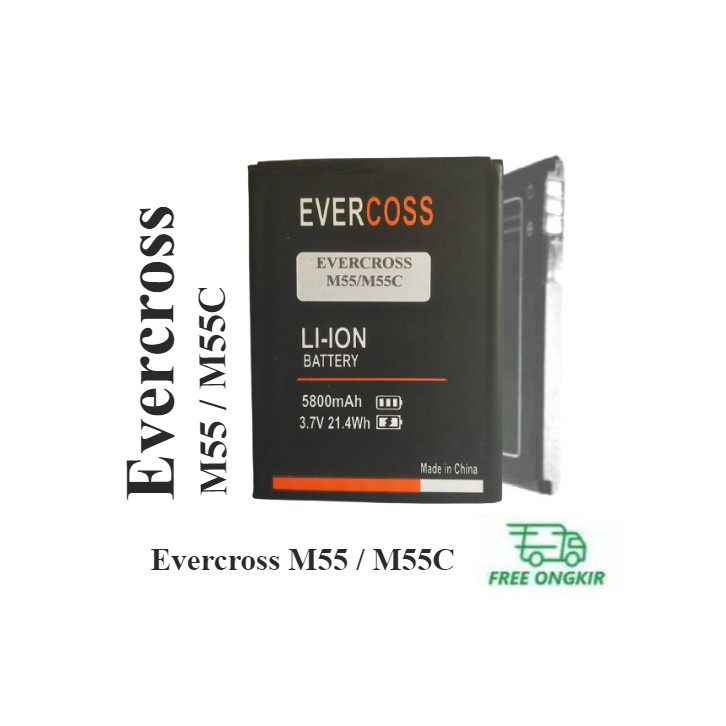 Baterai Evercross M55 / M55C Original Double Power 5800mAh