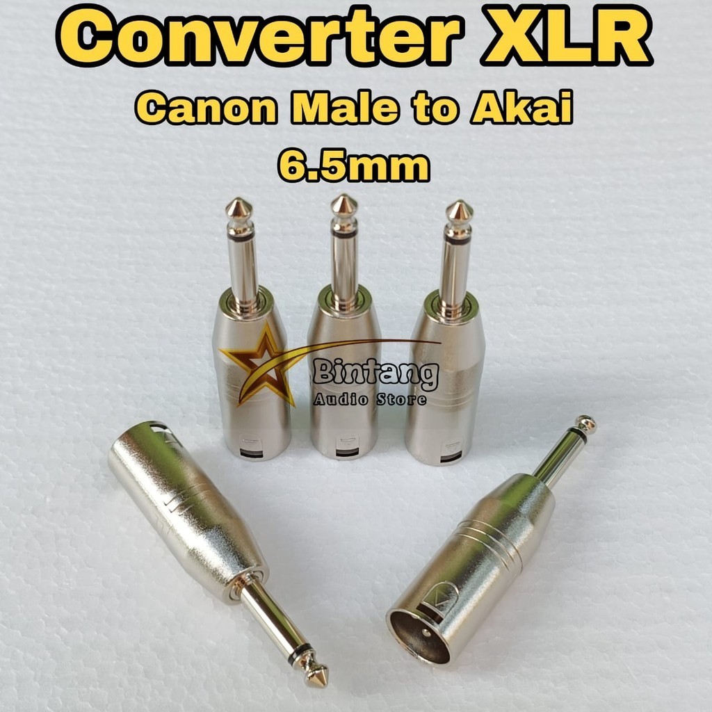 Connector Canon XLR Male to Jack Akai 6.5 Mono / Converter / Konektor XLR to TOA