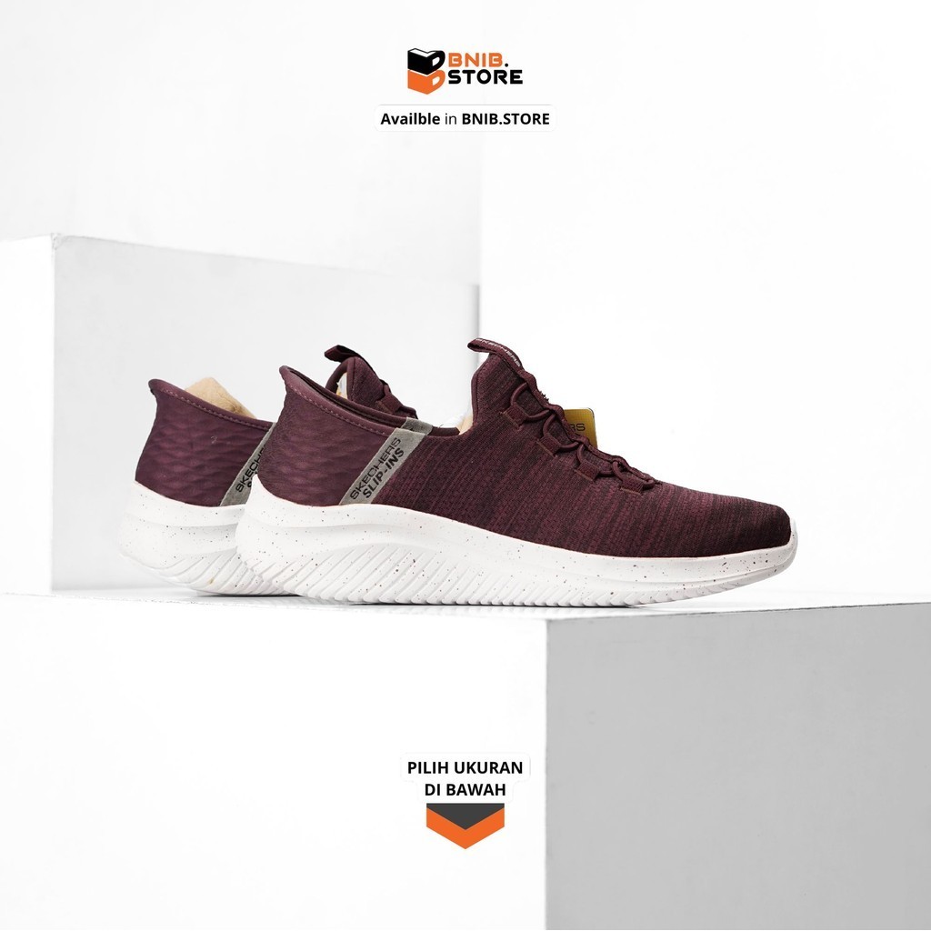 Sepatu SKECHERS Men Ultra Flex 3.0 Burgundy [232452BURG] Original