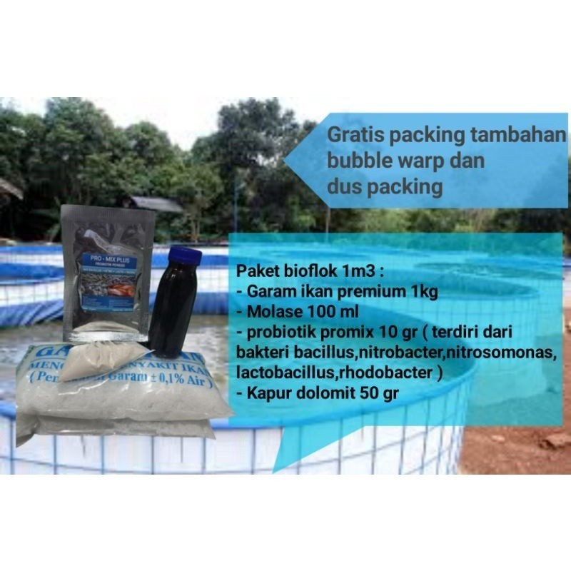 Paket kolam bioflok 1 m3 / paket lengkap bioflok / bioflok / kolam bioflok / probiotik / probiotik b