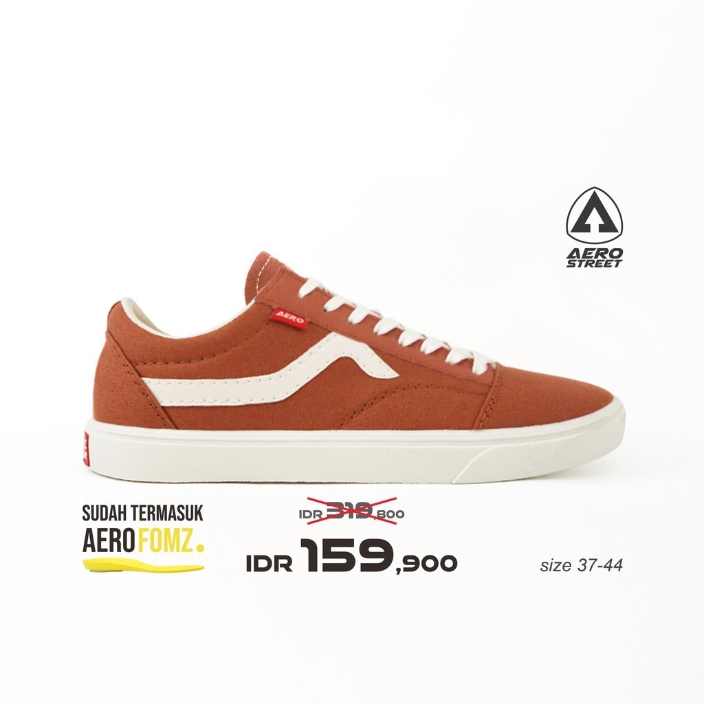 Aerostreet 37-44 Massive Low Natural Merah Bata Merah Bata - Sepatu Sneakers Casual