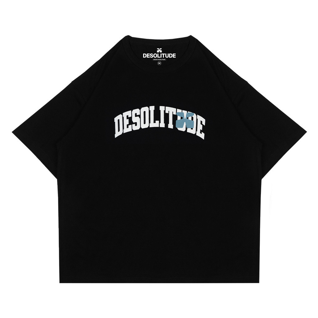 DESOLITUDE - ORIGIN Varsity Oversized Tshirt Kaos Black (Hitam)