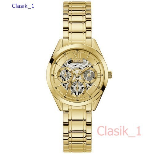 Original 100% GUESS GW0253L2  CLEAR CUT Jam Tangan Wanita  Gold