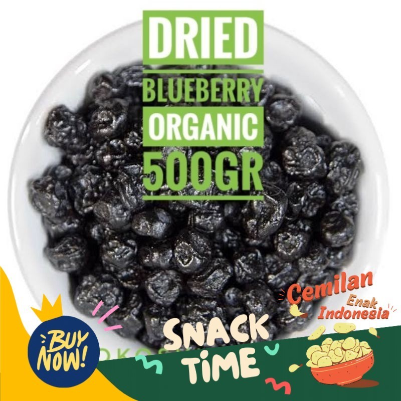 

Special Diskon PREMIUM DRIED BLUEBERRY ORGANIC -500gr ( Buah Kering Unsweetened Cemilan Suka Sehat )