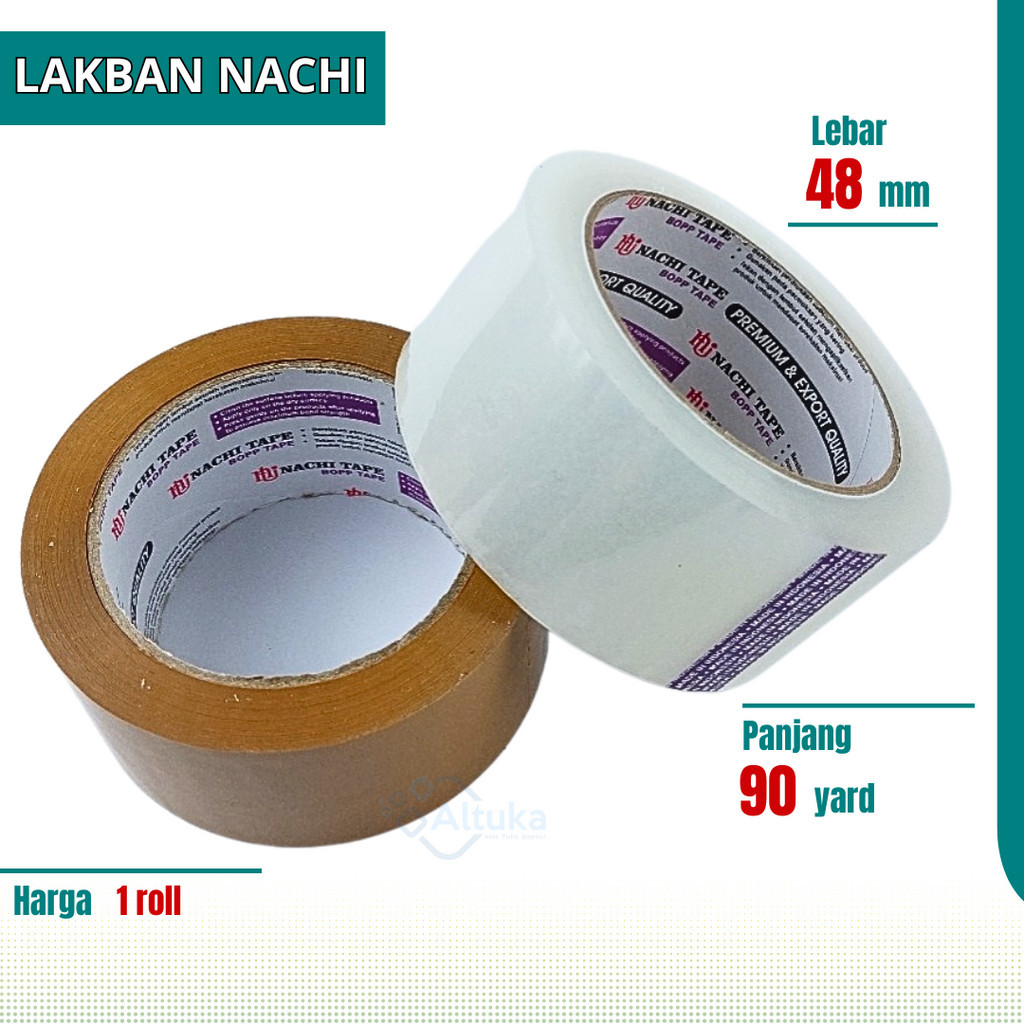 

Lakban Coklat/Bening 48 MM Nachi