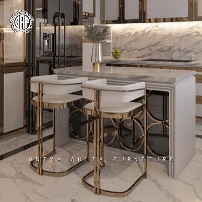 Kursi bar stainless gold custom kursi bar modern