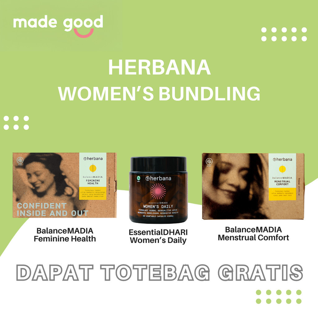 HERBANA Women Bundle Feminine Health Essential Dhari Menstrual Comfort