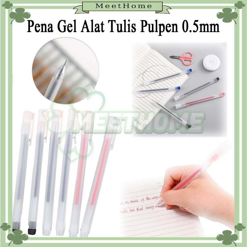 

Transparant Pen Gel/Pena Gel Alat Tulis Pulpen 0.5mm/Pulpen Cair Kantor Sekolah