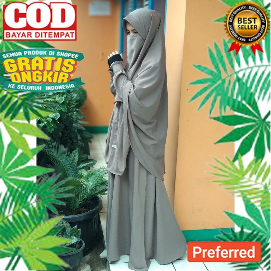 Baju Gamis Syari Cadar Muslim Wanita Terbaru Wolfis Polos Busui Friendly// OUTFIT STYLE RAMADHAN 202