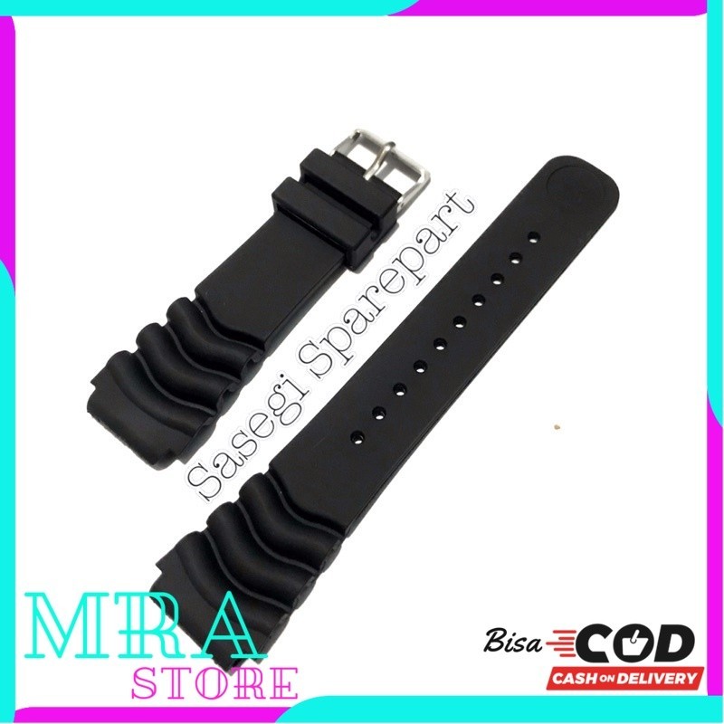 Strap Tali Jam Tangan Seiko Strap Seiko Rubber 20mm 22mm