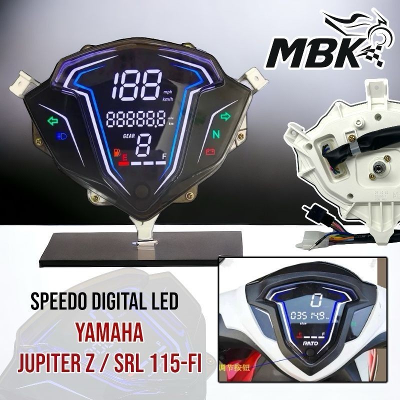 Speedometer Digital LED YAMAHA Z1 YAMAHA SRL 115 JUPITER Z1 Xin Motoshop