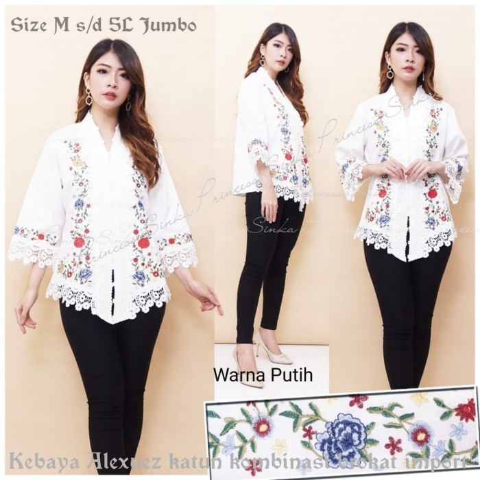 wnur3383_store-*Best Seller* Promo kebaya encim senada katun full bordir kombinasi brokat import - P