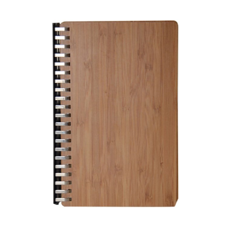 

Promosi Kualitas Premium Dapat Disesuaikan Pembungkus Kayu Buku Catatan Spiral Organizer