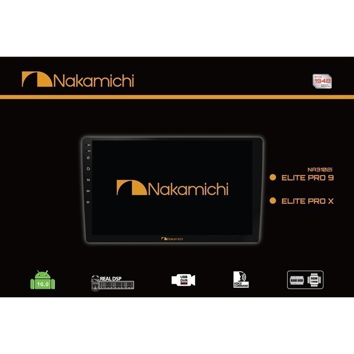 Head Unit Android 9 inch Nakamichi Elite Pro Ram 6/128 GB Universal