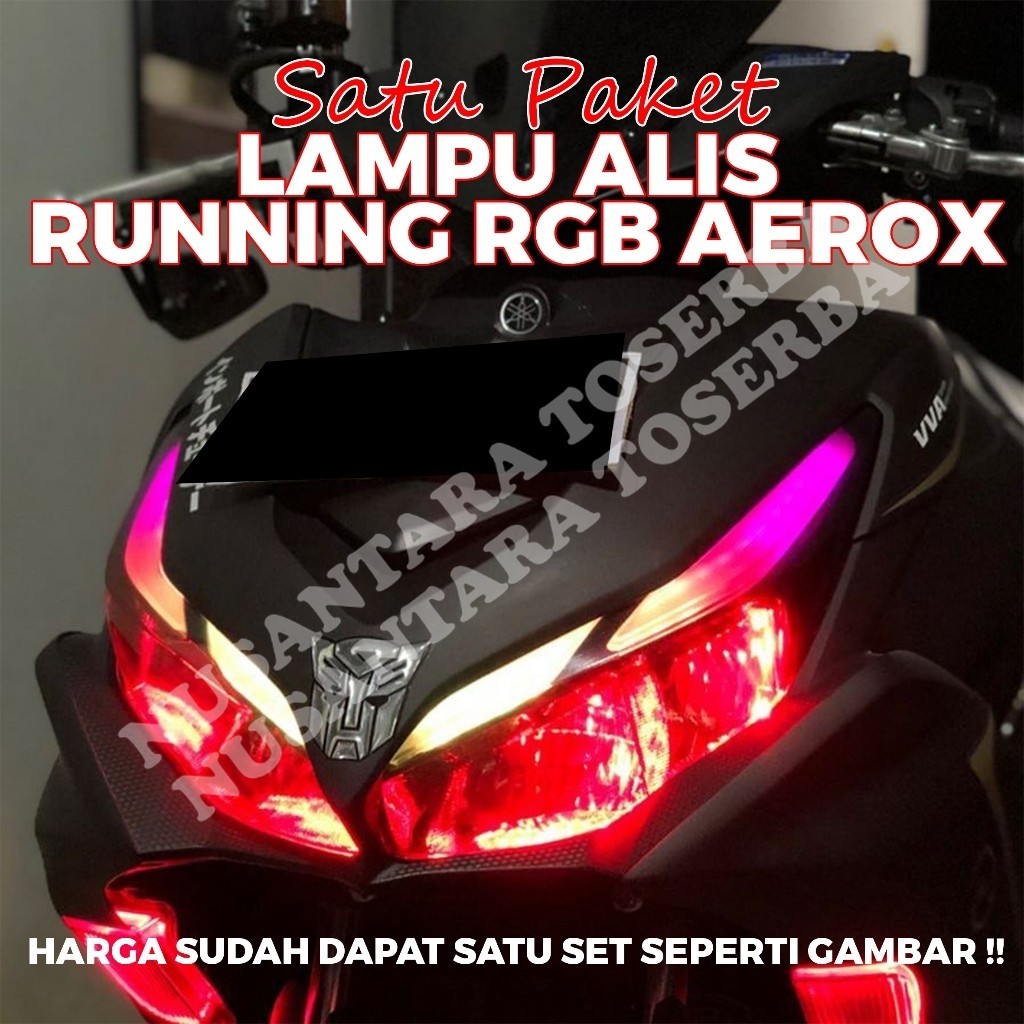 NO BINTIK LAMPU DRL ALIS RGB GRATIS DEMON EYE + GRATIS LAMPU ALIS SEIN AEROX TINGGAL PASANG
