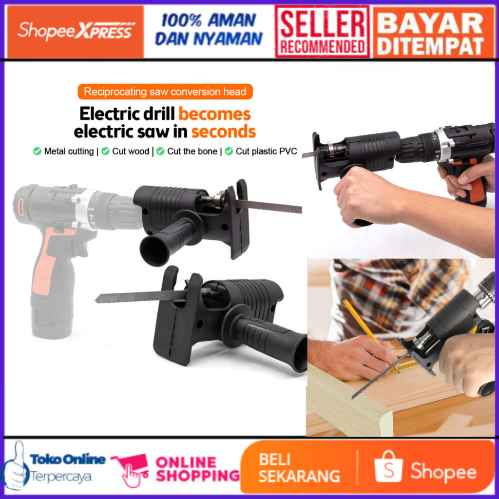 Adaptor Jigsaw Adaptor Bor Ke Gergaji Konektor Electric Adaptor Bor Listrik Menjadi Gergaji Mesin